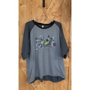 Vintage Y2K Fubu Platinum Fat Albert Band Embroidered Raglan Shirt Sz XXL